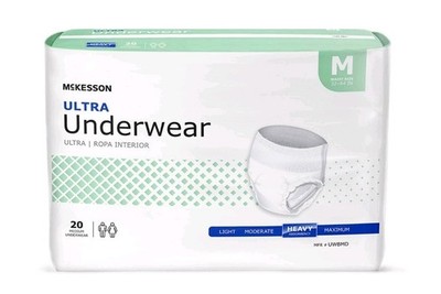 McKesson Adult Disposable Pull On Up Underwear Diapers M Heavy Absorbency 20 Ct