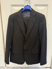T.O. Collection Fine Clothing Boys Navy Black Suit Size 12R And Pants 10R