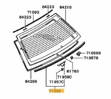 Moulding, RR window LWR- *Special Order Part