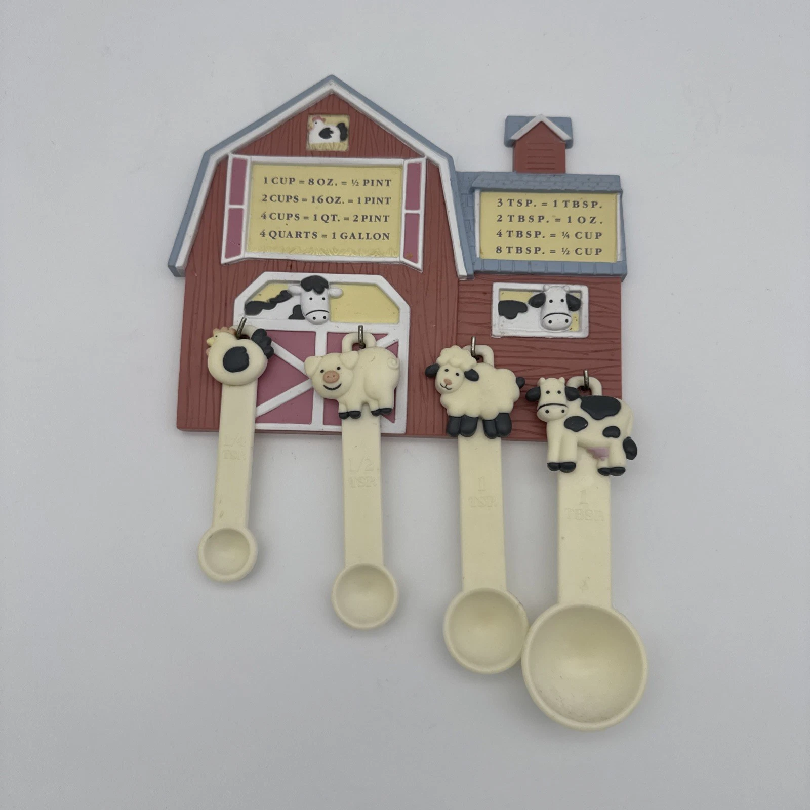 Vintage Avon Down On The Farm Measuring Spoons With Barn Set 4 TBS TSP
Opens in a new window or tab