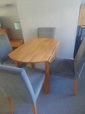 Small Dining Table with Four Upholstered Chairs Excellent Condition