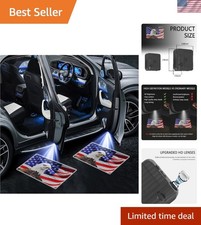 Universal Waterproof Car Door Logo Projector Lights - 2pcs Set With Eagle Design Universal Waterproof Car Door Logo Projector Lights - 2pcs Set With Eagle Design