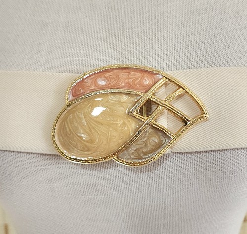 Vintage Day-Lor Belt Wide Elastic Gold Tone Marbled Color Block Buckle 34-43" - Picture 1 of 8