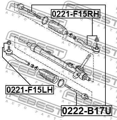 FEBEST 2121-FUSLH Testina sterzo Assale anteriore Sx