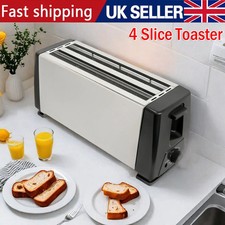 4 Slice Toaster Extra Wide Slot Variable Browning Control Removable Crumb Tray