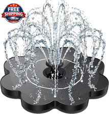 Solar Fountain Flower Shape-No Battery, Glass 3.5W Solar Water Fountain with 7 N