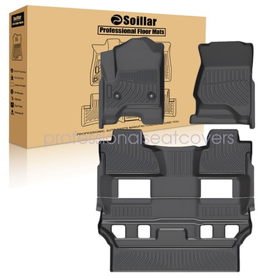 #ad For 2015 2020 Chevrolet Tahoe GMC Yukon TPE 3D Floor Mats Liners 3rd Row Set 4x $106.19