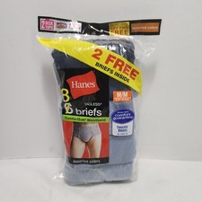 HANES Mens COMFORTSOFT Tagless Briefs: Medium 32-34" MIXED BLUES - Sealed NEW