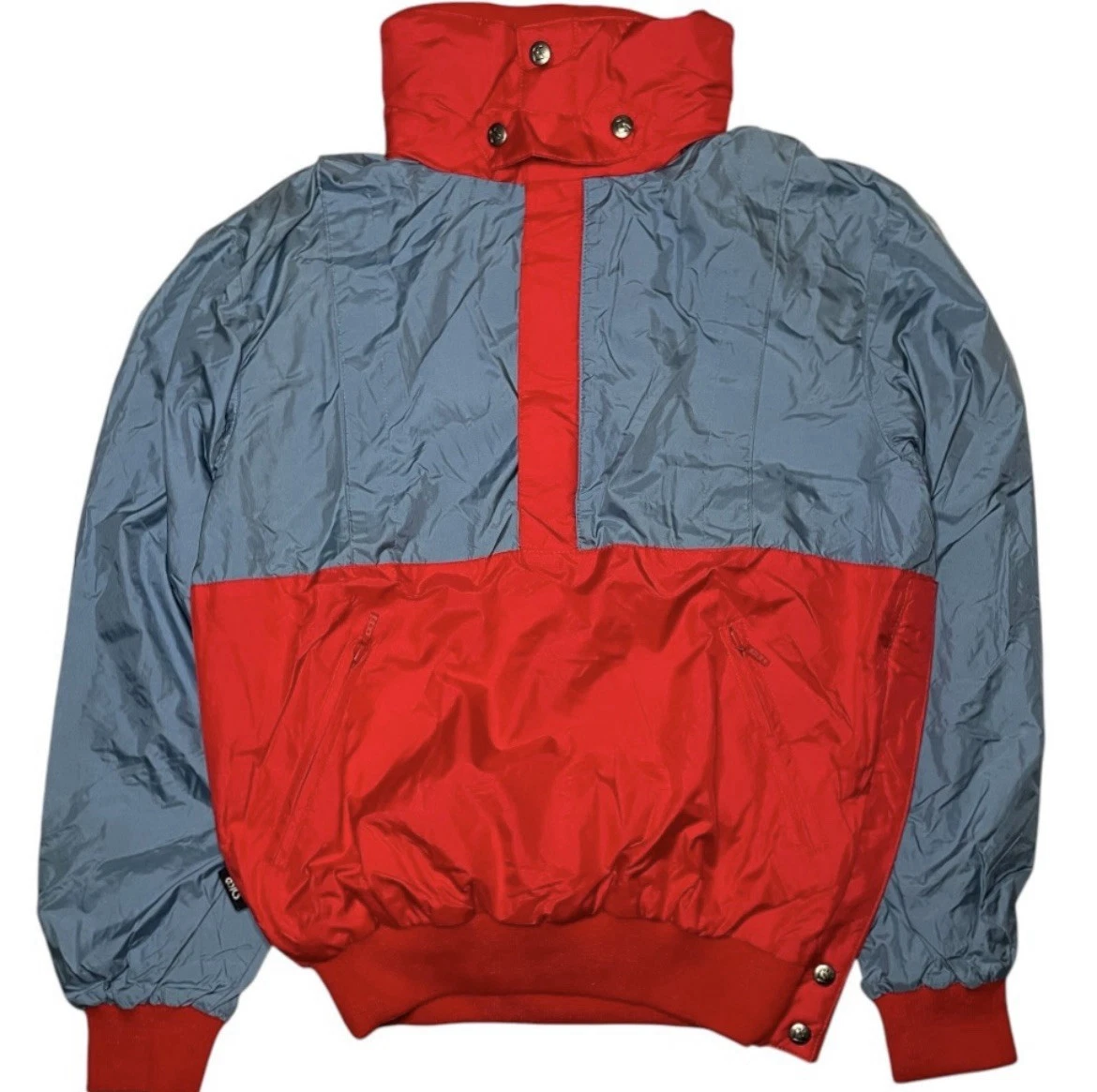 Vintage KILLY Jacket Mens Medium Ski Skiing Snow Red Blue 1/2 Zip 80s Waterproof