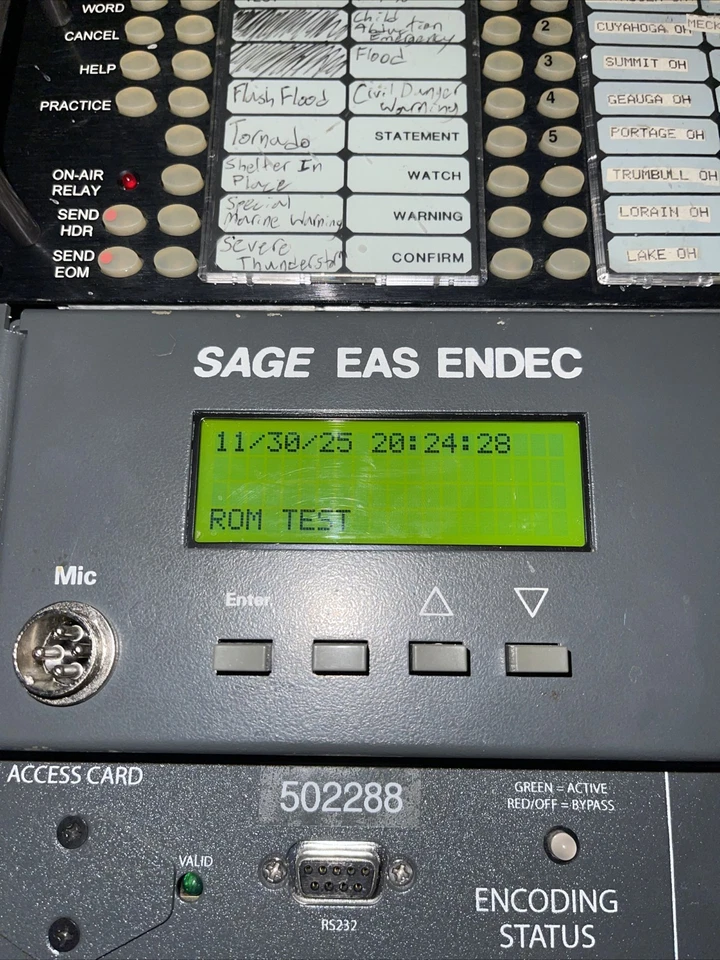 SAGE ALERTING SYSTEMS EAS ENDEC 1822 Emergency Alert System Encoder/Decoder - Image 4 of 4