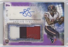 2015 Topps Inception Purple 5/75 Jaelen Strong #AJP-JS Jumbo Patch Auto fm0