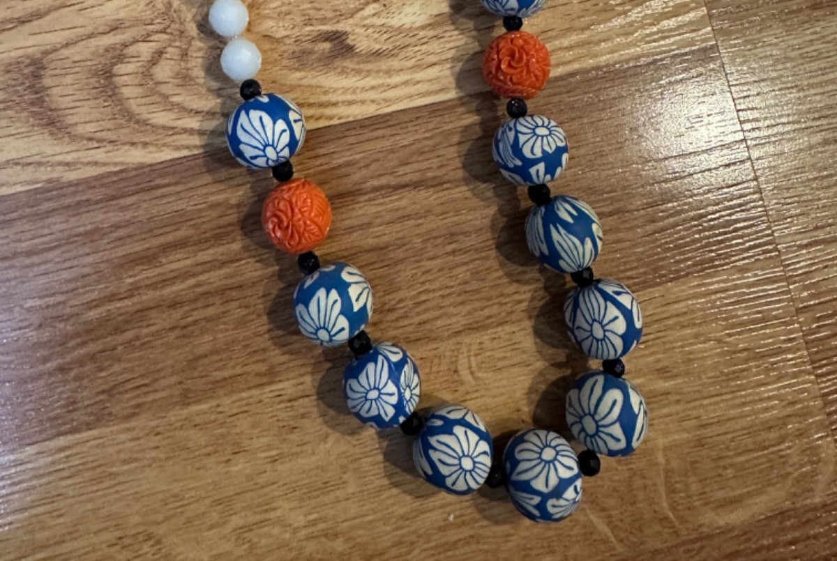 Beaded Statement Necklace Multicolored Chunky Col… - image 3