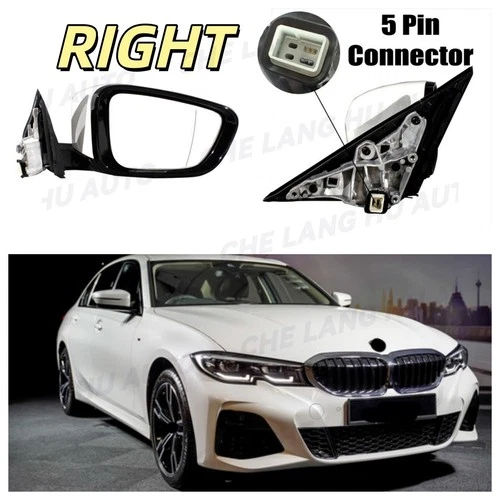 For BMW G20 G28 2019-2023 Right Passenger Side Mirror White Blind Line Turn Lamp