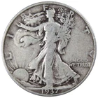 1937 Liberty Walking Half Dollar Circulated Silver 50c Coin