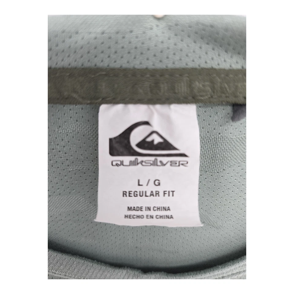 Quiksilver Green Light Sage DryFlight Long Sleeve Performance Shirt Men’s Size L - Image 4 of 4