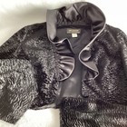 VTG Jessica McClintock Gunne Sax Velvet/Satin Shrug Size Small Black  Bolero