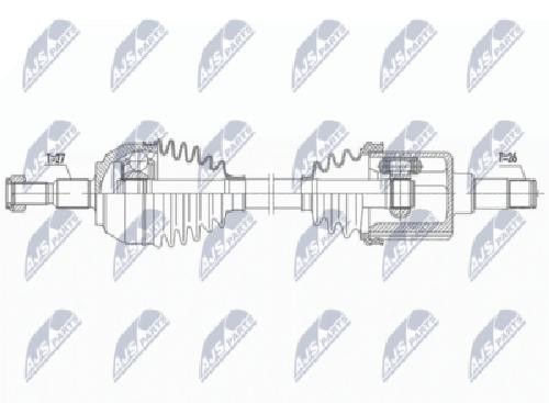 Original NTY Drive Shaft NPW-FR-117 For Ford