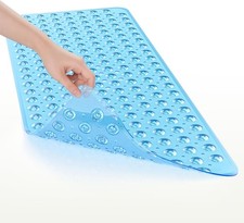 AmazerBath Non-Slip Shower Mat 40x16  Suction Cups  Drain Holes Bath Tub Mat