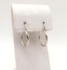 Sterling Silver Faceted Sleeper Endless Hoop Earrings