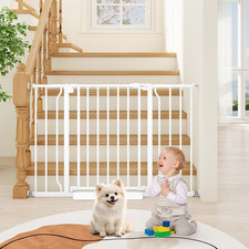 29"-45" Baby Gate for Stairs Doorways, Auto Close Dog Gate Indoor