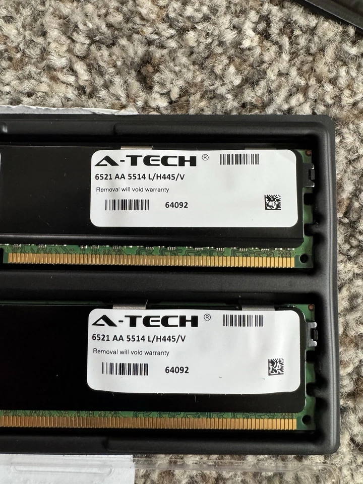 A-Tech 8GB KIT (2x4GB) DDR3 1333MHz PC3-10600 2Rx4 1.5v ECC RDIMM Server Ram - Image 3 of 4