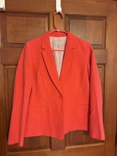 HOBBS London Women Blazer Jacket Size 8 Orange BENEFITS ANIMAL RESCUE