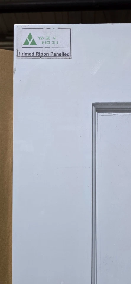 Yasen Wood Primed Ripon Panelled Solid White Internal Door + Nationwide Delivery - Image 3 of 4