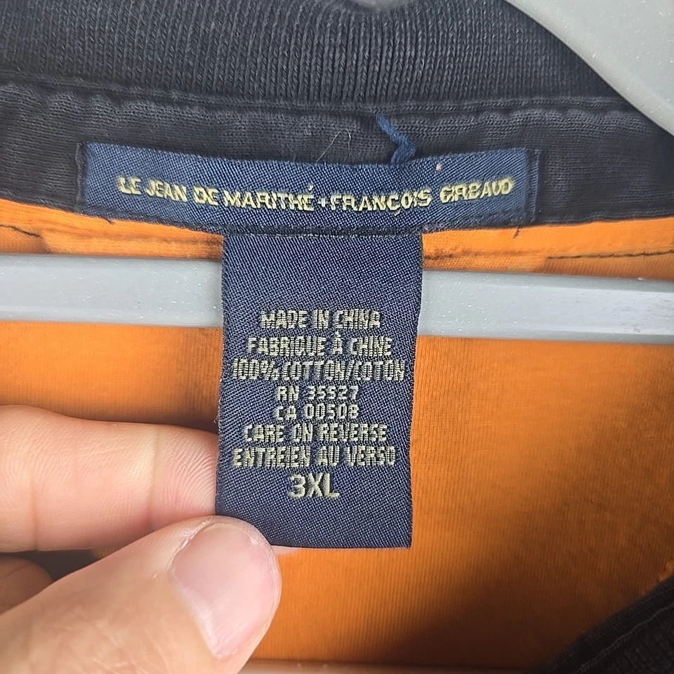 Vintage Marithe Francois Girbaud Rugby Shirt Mens 3XL Black Heavy Y2k 90s - Image 4 of 4