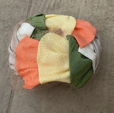 1940s Ladies Multi Colored Tilt Hat with Mesh Veil