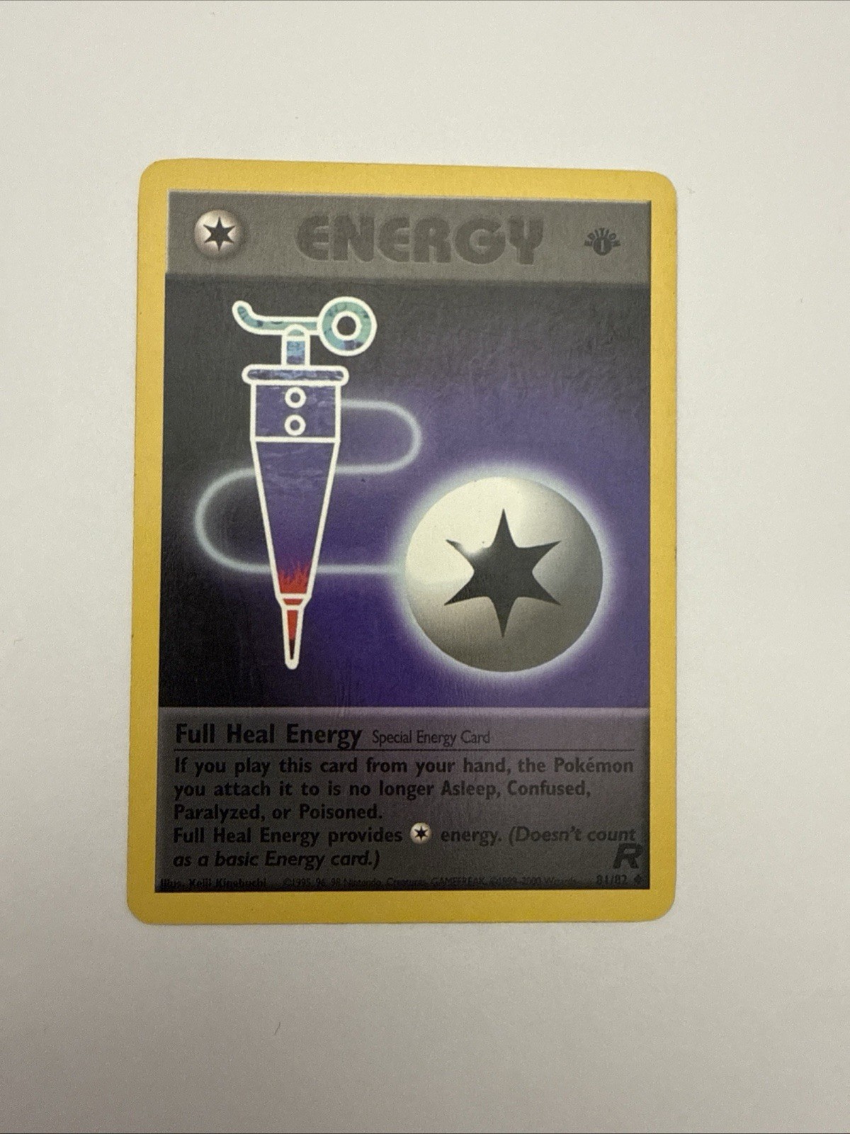 Full Heal Energy 81/82 1st Edition Team Rocket Non Holo Pokemon Card