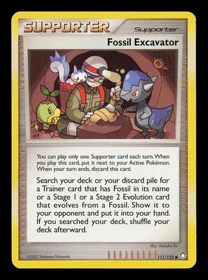 Fossil Excavator 111/123 (MP) Mysterious Treasures 2007 Uncommon Tcg