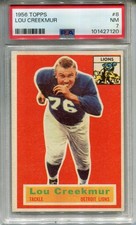 1956 Topps #8 Lou Creekmur PSA 7 NM Detroit Lions