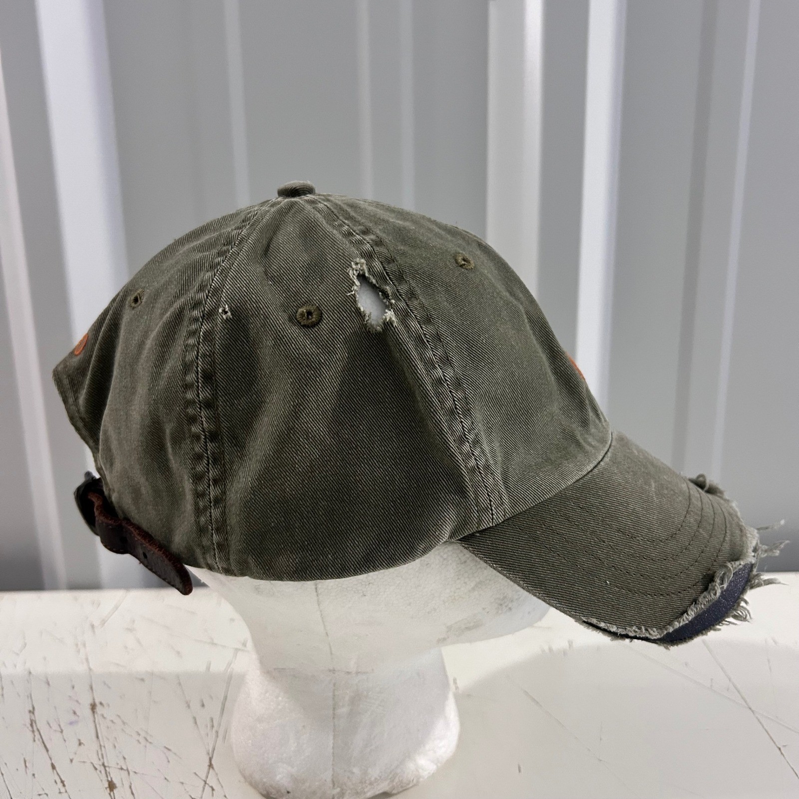 Vintage Polo Ralph Lauren Pony Logo Strapback Hat THRASHED / Distressed 1990s