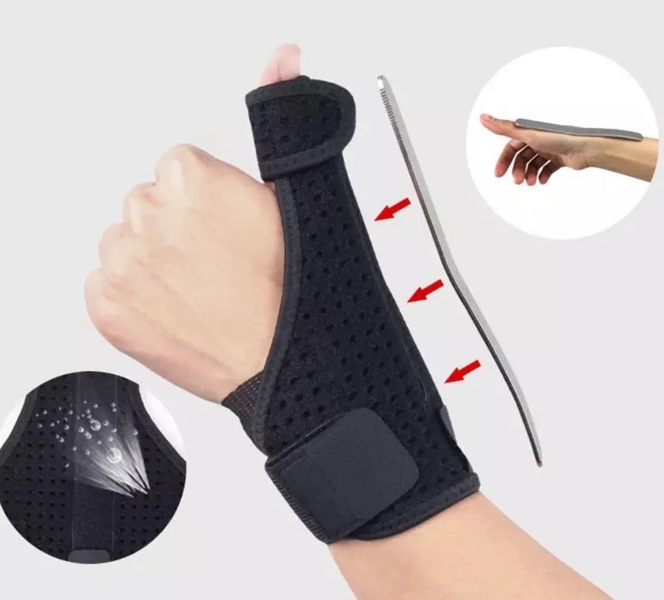 Medical Thumb Wrist Brace Support Carpal Tunnel Arthritis Sprain Left Right Hand - Image 4 of 4