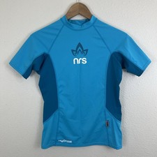 NRS H2Core Short Sleeve Rashguard Blue Womens S Small