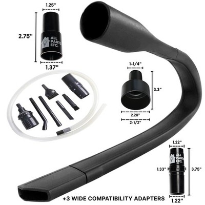 Dryer Vent Cleaning Flexible Crevice Tool & Detail Vacuum Hose Attachment Kit