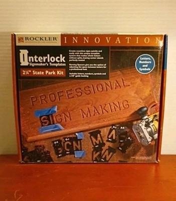 Rockler Interlock Signmaker's Template Kit, State Park Font, 2-1/4''H.
