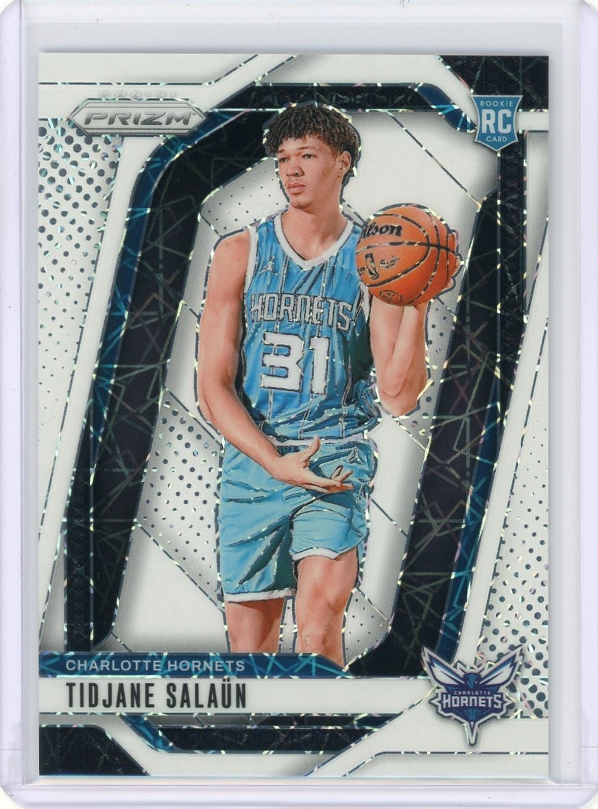 2024-25 Panini Prizm #262 Tidjane Salaun Prizms White Lazer RC 077/275