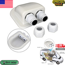 Abs Cable Entry Gland Waterproof Double Hole Junction Box Rv Solar Panel Roof