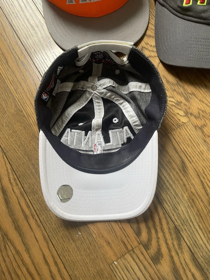 Atlanta Hawks SnapBack Hat Lot (3) Orange And Gray New Era Blue Adidas - Image 2 of 4