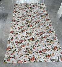 COUNTRY COTTAGE BEAUTIFUL GARDEN SPRING FLOWERS FABRIC TABLECLOTH 111 X 57.5