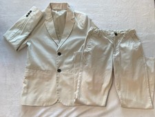 Cat & Jack Boys' 2-Piece Chino Suit Blazer and Pants, Beige, Size 10