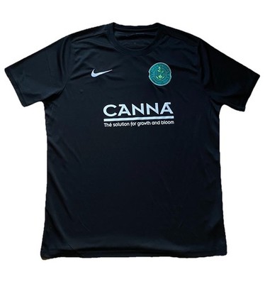 NIKE GROW UNITED FOOTBALL SHIRT Black Mens XXL 2XL Home Canna Sponsor RARE