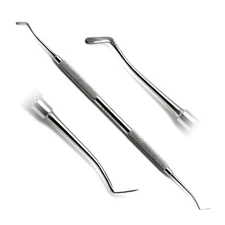 Filling Instrument Flat Plastic Amalgam Composite Dental Double Ended 2mm Tools