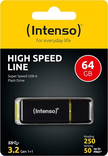 Intenso High Speed Line - Flash Drive 64 GB - USB 3.1, Black/Yellow - Photo 5/7