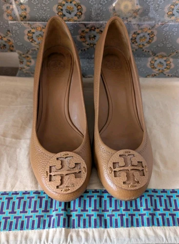 Tory Burch decolte donna Sally punta chiusa zeppa taglia 11
