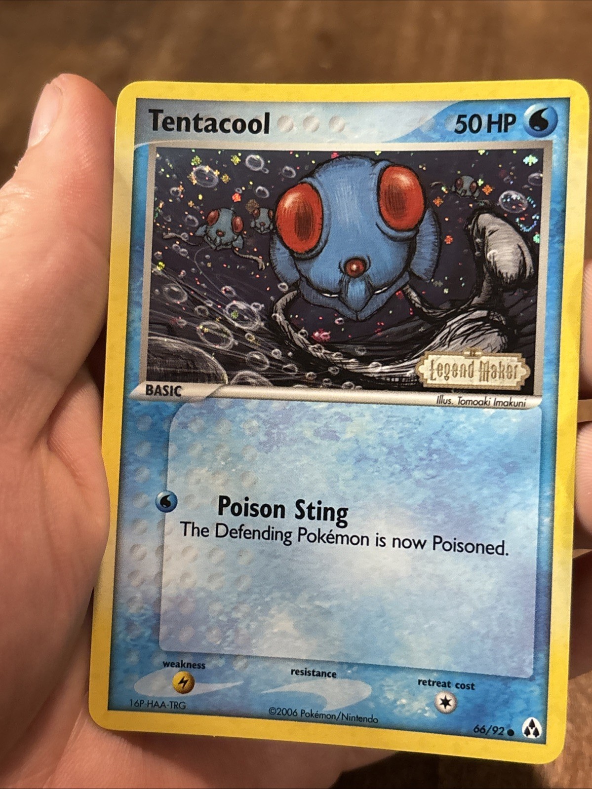 NM Mint Tentacool 66/92 Legend Maker Reverse Holo Stamped