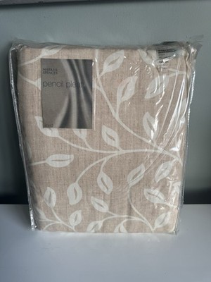 Marks and Spencer s Große Bleistiftfalte Gefüttert Beige/Schleppblatt Vorhänge