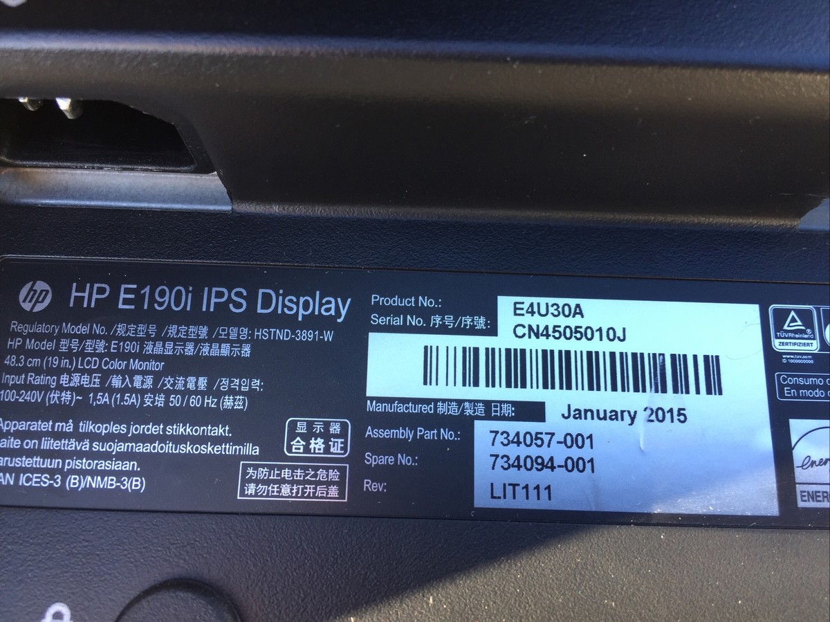 HP EliteDisplay E190i IPS Monitor in Great Condition with HP EliteDisplay E190i IPS Monitor in Great Condition with