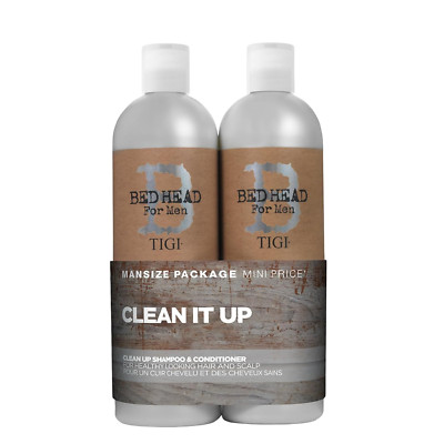 Bed Head for Men by TIGI | Clean up Tiefreinigungsshampoo Und Conditioner Set | 